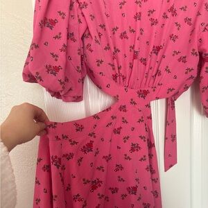 Vici Pink Cut out dress